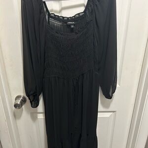 Torrid Black Smocked Tunic Top